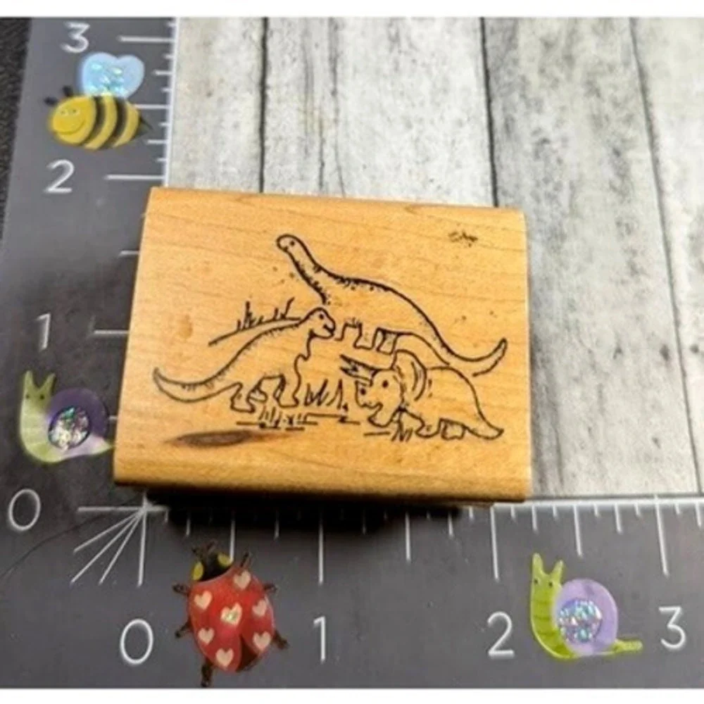 Embossing Arts 1989 Dinosaurs Jurassic Rubber Stamp Wood #B20